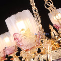 Lustre de vela de ouro cobre lustre de vidro murano 88715
